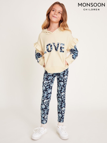 Monsoon Love Hoodie And Floral Print Leggings Set (F21144) | €60 - €68