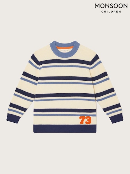 Monsoon Natural Varsity Stripe Crew Neck Jumper (F21158) | 1,802 UAH - 2,043 UAH