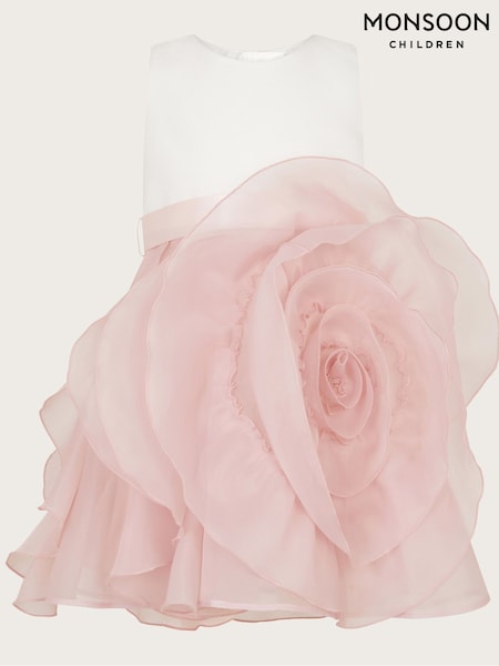 Monsoon Pink Baby Organza Flower Print Cancan Dress (F21159) | 257 QAR - 282 QAR
