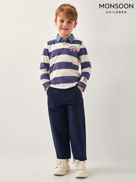 Monsoon Blue Straight Chinos Trousers (F21160) | €32 - €37