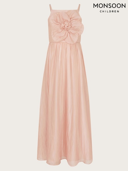 Monsoon Pink Nola 3D Flower Print Organza Prom Dress (F21163) | €82 - €89