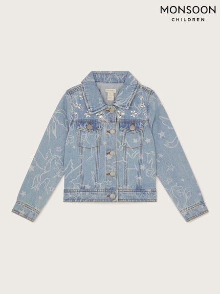 Monsoon Unicorn Rhinestone 100% Cotton Denim Jacket (F21173) | ‏242 د.إ.‏ - ‏ 270‏ د.إ.
