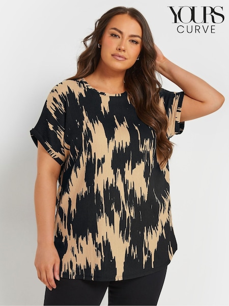Yours Curve Abstract Structured Top (F21210) | 37 €