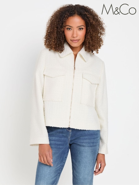 M&Co Boucle Zip Through Jacket (F21214) | ‏322‏₪