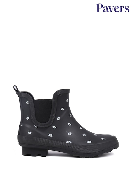Pavers Black Chelsea Wellies Boots (F21265) | €44