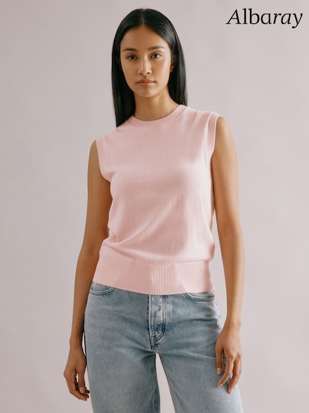 Albaray Pink Cashmere Blend Tank (F21274) | 272 QAR
