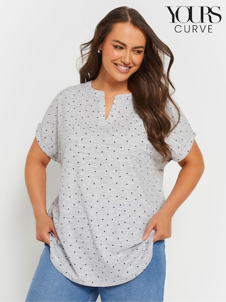 Harmaa - Yours Curve -kuvioinen toppi (F21306) | €38