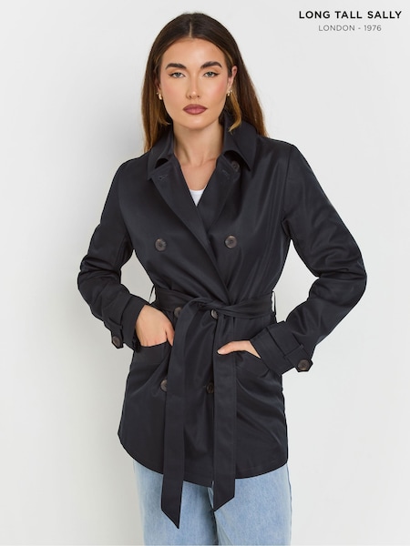 Long Tall Sally Blue Trench Coat (F21308) | €102