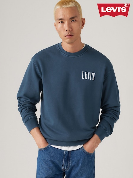 Levi's® Blue Relaxed Graphic Print Crew Sweatshirt (F21337) | €92