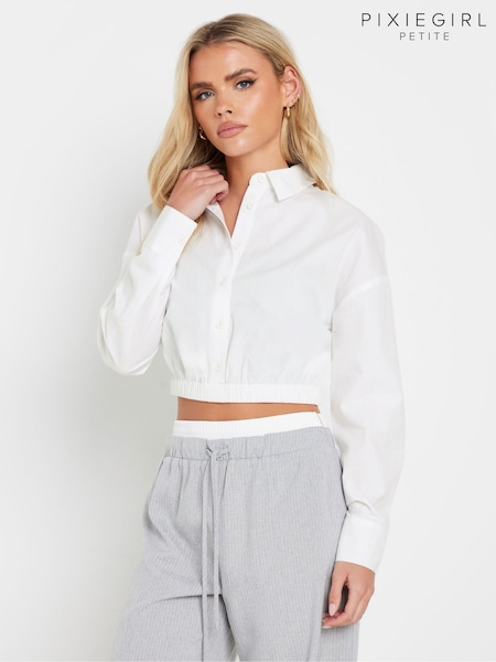 PixieGirl Petite White Elastic Waist Shirt (F21392) | 1,862 UAH