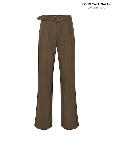 Long Tall Sally Brown Wide Leg Belted Trousers (F21394) | €50