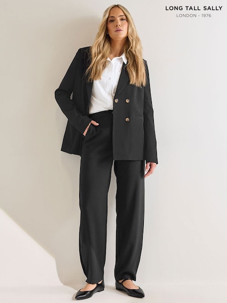Long Tall Sally Black Pleated Barrel Trousers (F21442) | 2,163 UAH