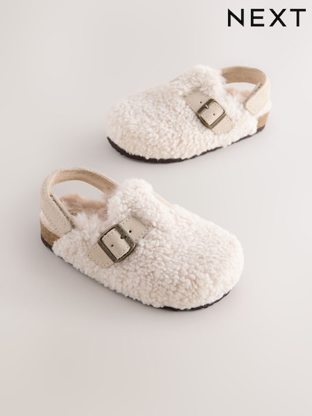 Neutral Borg Leather Clogs (F21458) | €25 - €28