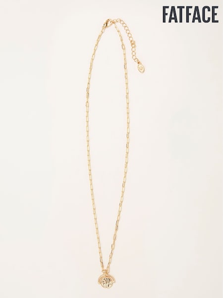 FatFace Gold Tone Disc Necklace (F21505) | €19