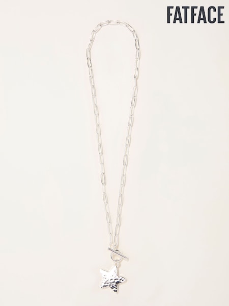 FatFace Silver Tone Star Pendant Necklace (F21513) | AED84