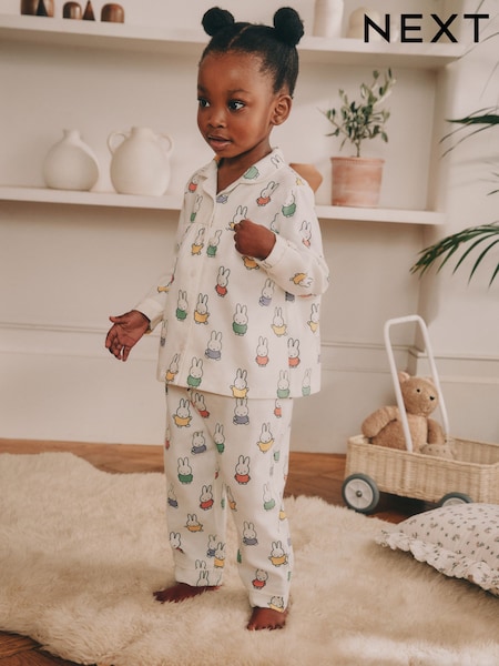 Ecru White Miffy Button Through Pyjamas (9mths-10yrs) (F21536) | AED97 - AED112
