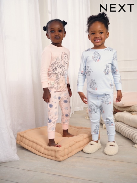 Pink/Blue Disney Frozen Snuggle Pyjamas 2 Pack (9mths-10yrs) (F21539) | AED142 - AED173