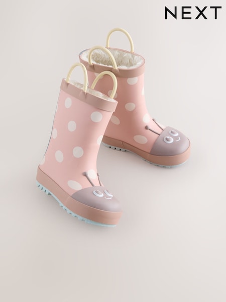 Pink Ladybird Handle Wellies (F21552) | €24 - €27