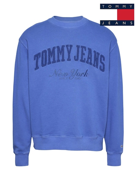 Tommy Jeans Blue Vintage Varsity 100% Cotton Sweatshirt (F21554) | R$ 840