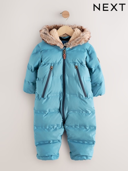 Blue Waterproof Padded Snowsuit (3mths-7yrs) (F21591) | €47 - €53