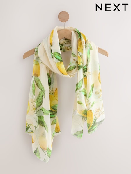 Lemon Print Lightweight Scarf (F21616) | €20