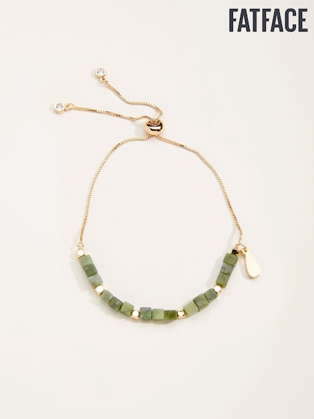 FatFace Green Beaded Adjustable Bracelet (F21622) | €16.50