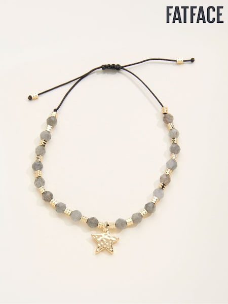FatFace Green Beaded Bracelet (F21648) | AED61