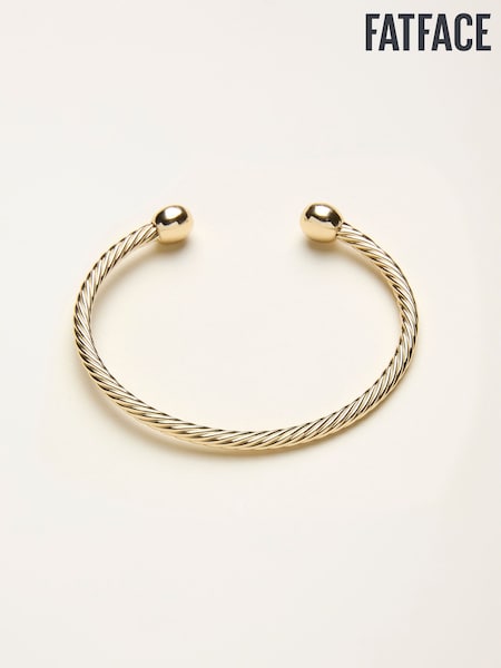 FatFace Gold Tone Rope Bangle (F21656) | AED84