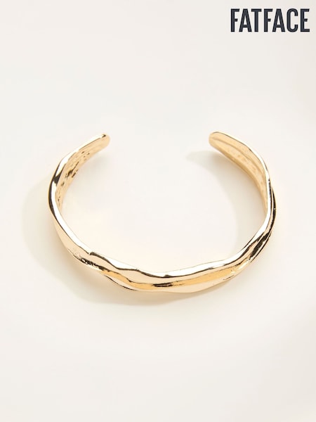 FatFace Gold Tone Chunky Bangle (F21657) | AED84