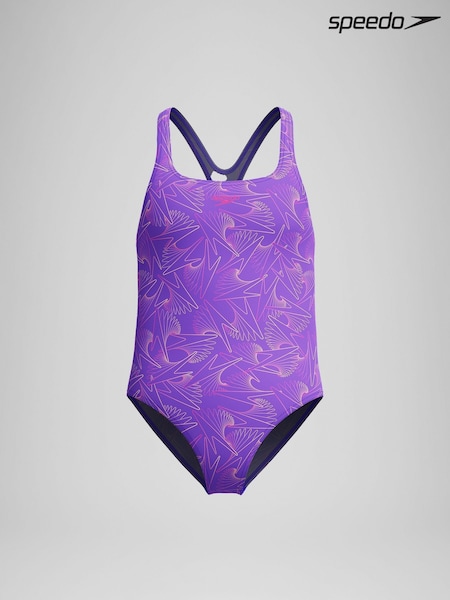 Speedo Purple Hyperboom All Over Medalist Swimsuit (F21673) | €26