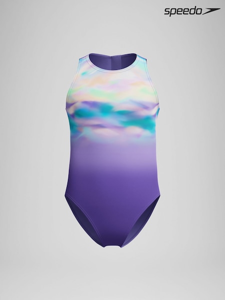 Speedo Purple Printed Swimsuit (F21684) | €37