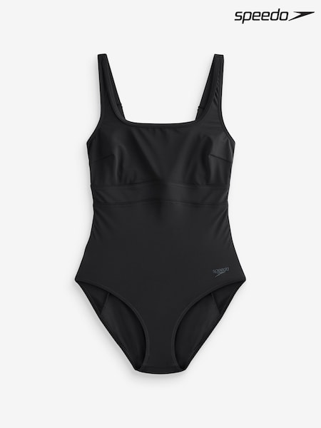 Preto Gunmetal - Speedo Shaping Contour Eclipse Swimsuit (F21710) | R$ 505