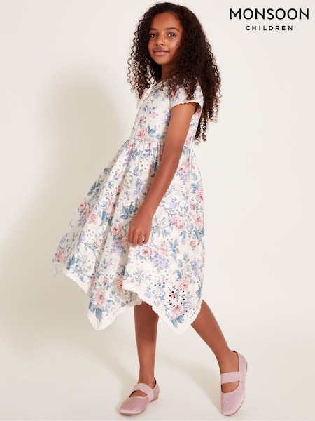 Monsoon Ashleigh Short Sleeve Broderie Floral Dress (F21747) | ‏440 د.إ.‏ - ‏ 511‏ د.إ.