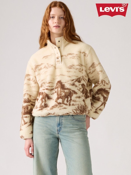 Levi's® Whisper White Kasey Sherpa Fleece Pullover (F21820) | € 148