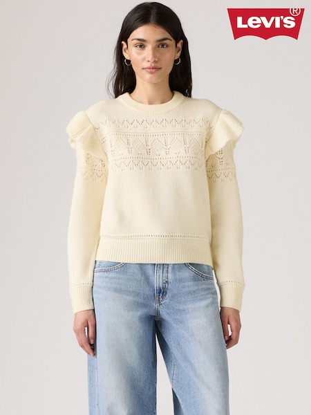 Levi's Tofu Pointelle Shane Flutter Sleeve Jumper (F21822) | €95
