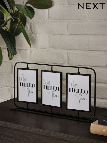 Black Monaco Triple Swivel Photo Frame (F21835) | €47