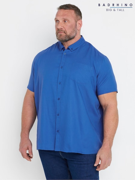 Синий - BadRhino Big & Tall Oxford Shirt (F21851) | €40