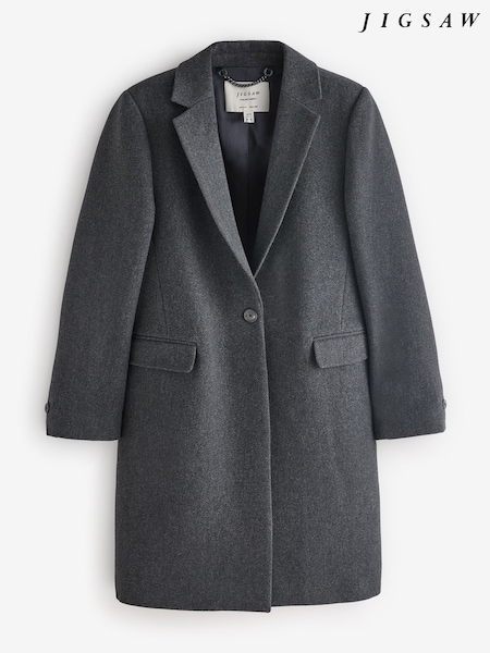 Jigsaw Grey Wool Blend City Coat (F21877) | ₪1,634