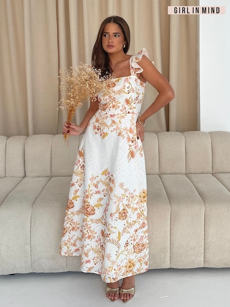 Girl In Mind Orla Broderie Anglaise Maxi Dress (F22157) | €73