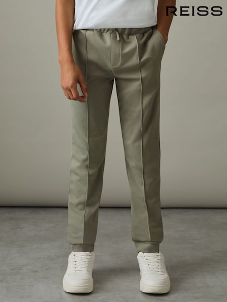 Reiss Soft Sage Green Premier 9-13 yrs Interlock Drawstring Joggers (F22203) | €55