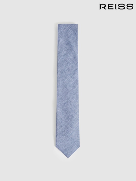 Reiss Soft Blue Elio Linen Textured Tie (F22204) | €55