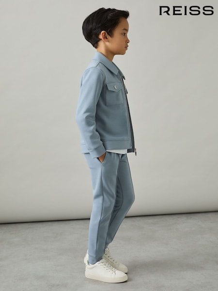 Reiss Soft Denim Blue Premier 9-13 yrs Interlock Drawstring Joggers (F22208) | €55