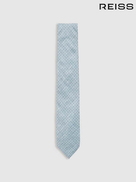 Zartblau - Reiss Aurelio Silk Pin-Dot Tie (F22215) | 104 €