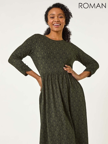 Roman Green Petite Paisley Print Pocket Dress (F22282) | €59