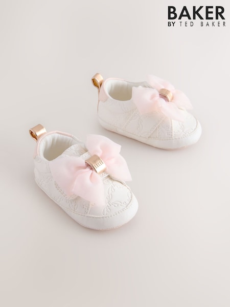 Baker by Ted Baker Baby Girls Organza Bow Padders Trainers (F22291) | R$ 195