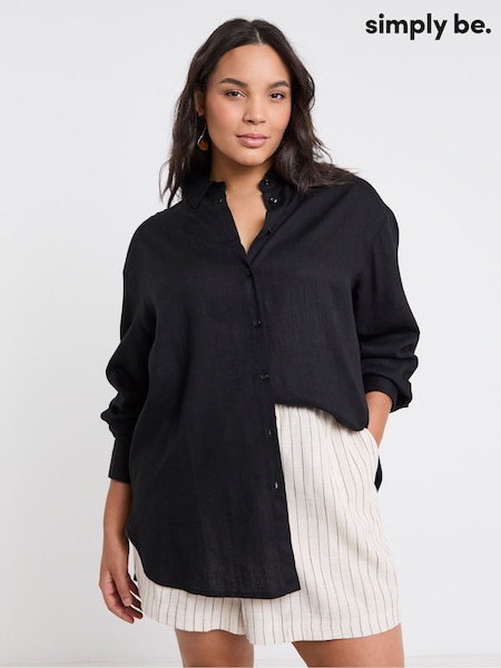 Simply Be Relaxed Linen Shirt (F22330) | 253 LEI