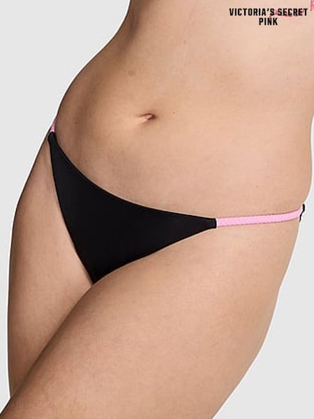 Victoria's Secret PINK Black Cheeky Braided Bikini Bottoms (F22364) | €30