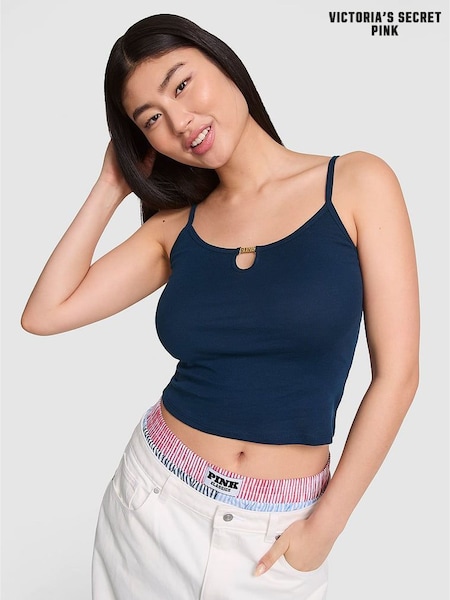Victoria's Secret PINK Noir Navy Blue Keyhole PJ Cami Top (F22384) | €22