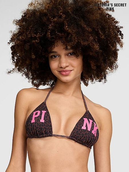 Victoria's Secret PINK Brown Leopard Triangle Bikini Top (F22466) | €30