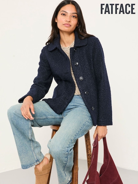 Marinha - FatFace Boucle Jacket (F22489) | R$ 880